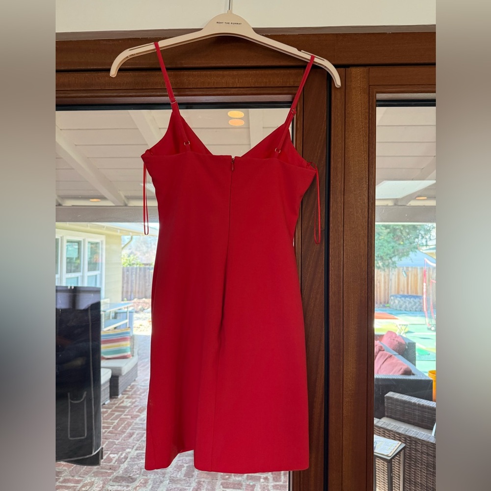 Likely Red Ruched Mini Dress -sz 4 - Picture 2 of 3